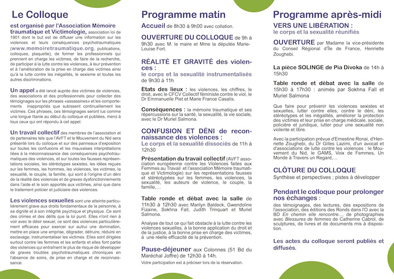 programme du colloque 2